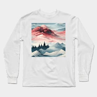 Fantasy Landscapes Mountains Pattern 1 Long Sleeve T-Shirt